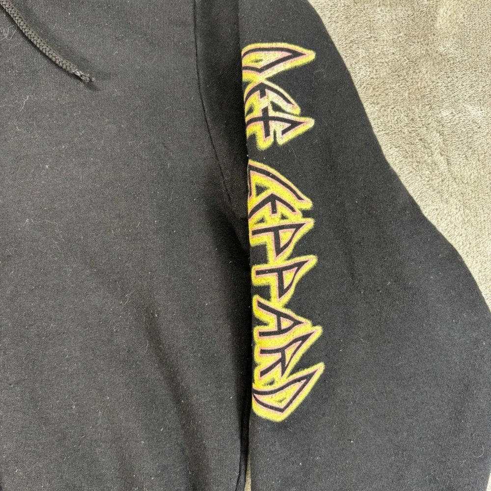 Brisco Brands Def Leppard Hoodie Mens Medium Black Hysteria Graphic Band